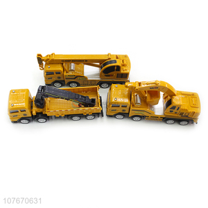 Inertial engineering big crane fire-fighting building children's toy car
