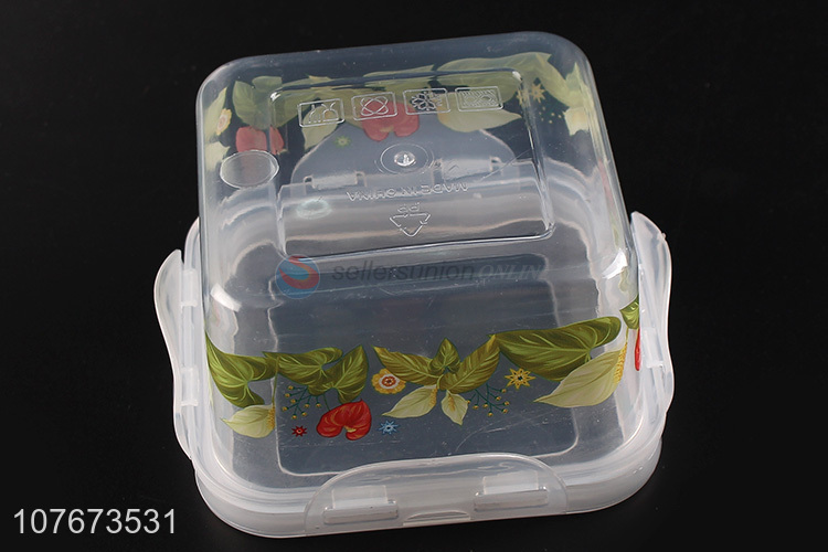 Fashion 5 Pieces Square Transparent Plastic Preservation Box Set