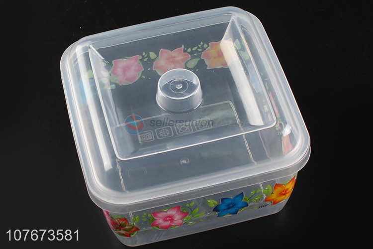 New Design 3 Pieces Flower Pattern Square Preservation Box Set For Kitchen