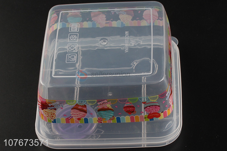 High Quality 3 Pieces Transparent Plastic Food Storage Container Preservation Box Set