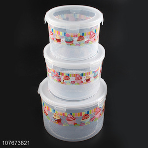 Best Quality 3 Pieces Plastic Food Fresh Preservation Box Food Container Set