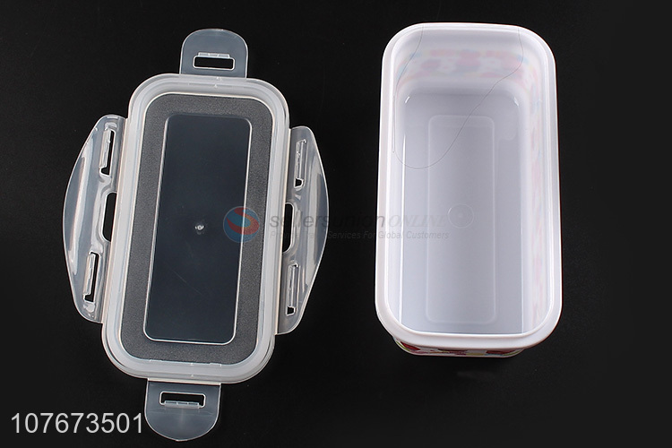 Top Quality 5 Pieces Rectangle Preservation Box Plastic Food Container Set