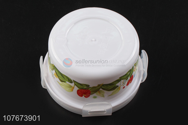 Best Price 5 Pieces Round Plastic Preservation Box Cheap Food Storage Box Set