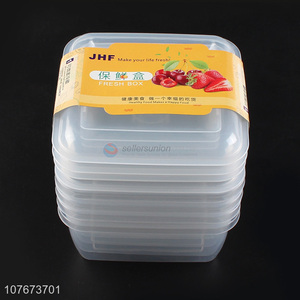 Wholesale 4 Pieces Plastic Transparent Preservation Box Best Food Storage Box Set