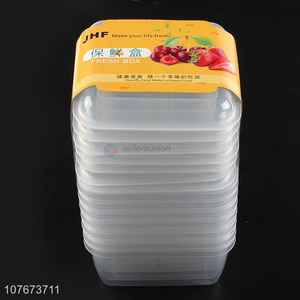 New Arrival 7 Pieces Plastic Preservation Box Cheap Food Container Set