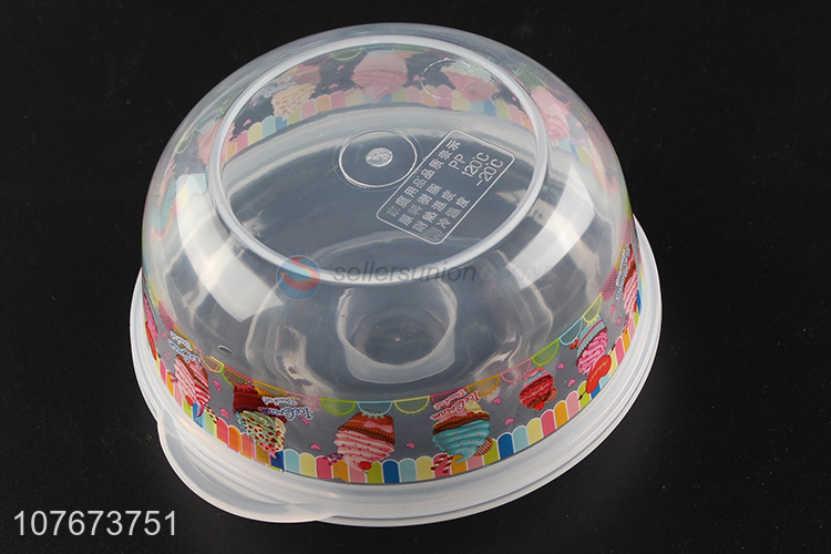 Custom 3 Pieces Round Clear Plastic Preservation Box Best Kitchen Food Storage
