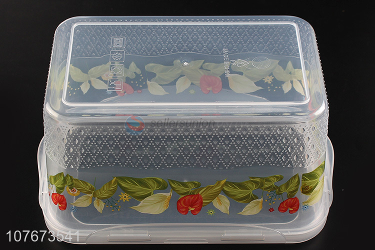 Best Price 3 Pieces Transparent Plastic Preservation Box For Kitchen Food Storage
