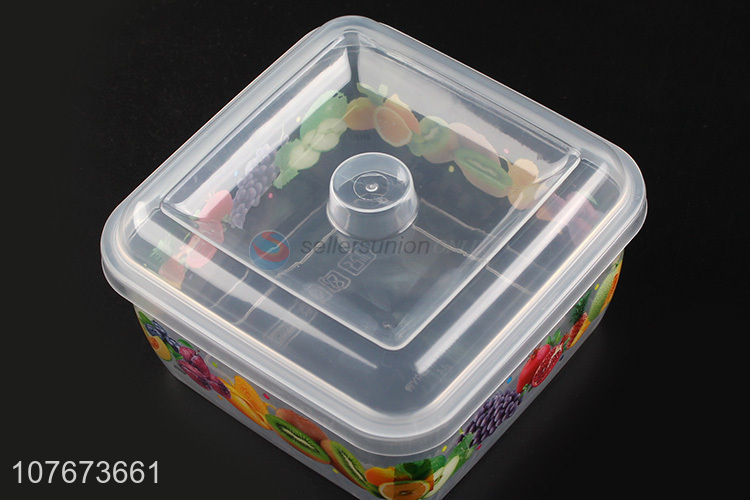 Custom Fruit Pattern 3 Pieces Plastic Preservation Box Fashion Food Container Set