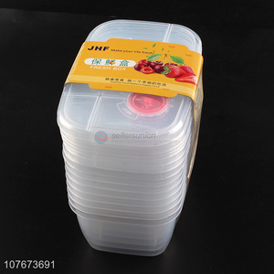 Fashion Household 8 Pieces Plastic Preservation Box Food Sealed Container