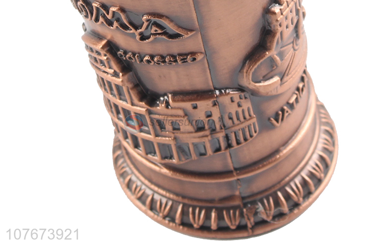 Wholesale high quality zinc alloy antique tea insulated metal cup