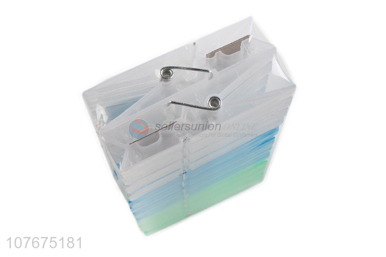Factory direct sale square 8cm flat head plastic clip for drying clothes transparent clip