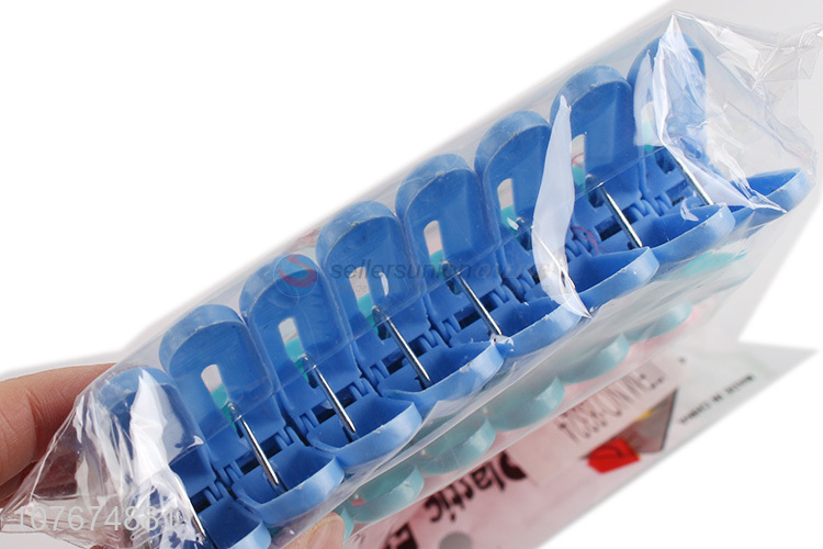 Hot sale flat plastic clip fixed household drying plastic clips