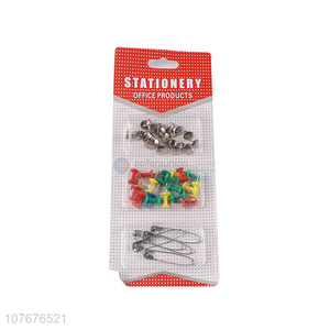 High quality office stationery pushpin and safety <em>pin</em> set