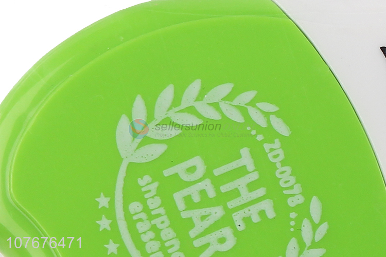 Hot selling student stationery 2 in 1 pencil sharpener with eraser