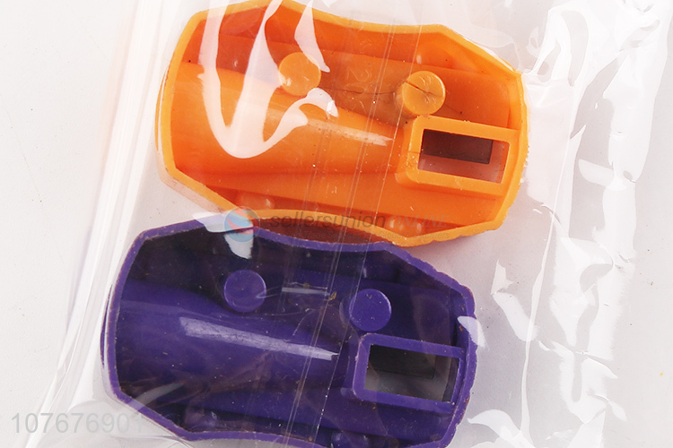 Best selling kids stationery single hole plastic pencil sharpener