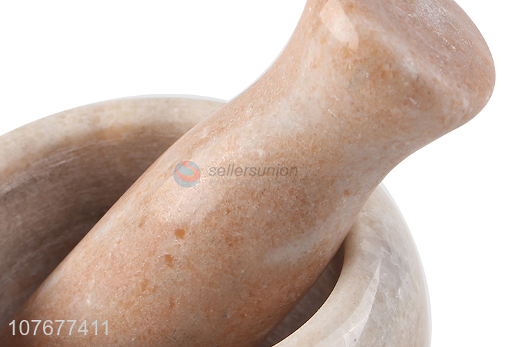 Hot Sale Natural Marble Mortar And Pestle Set Multipurpose Crusher