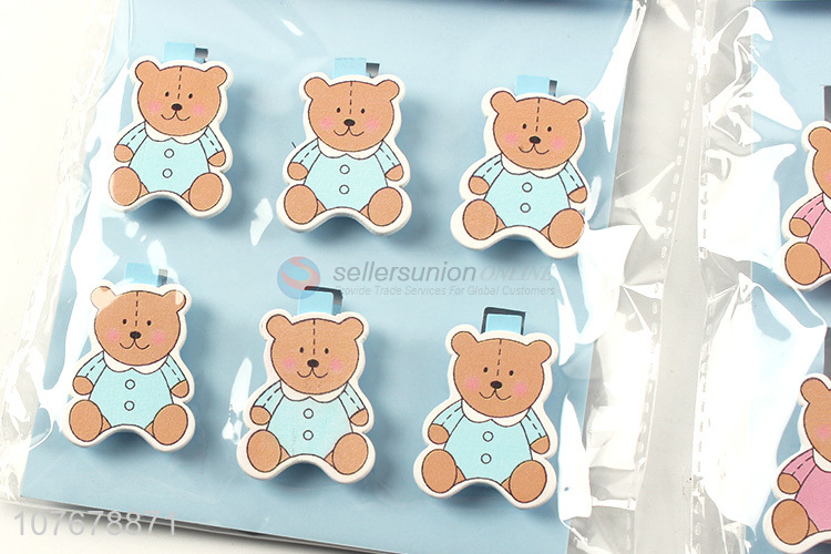 High quality photo clip cartoon puppet bear wooden small clip