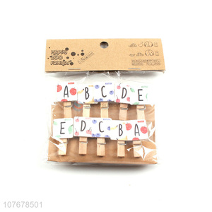 High Quality Outlet Store Home Decoration English Capital Letter Wooden Clip