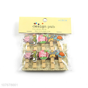 Factory direct sale mini wooden clamp wooden products cartoon wooden clamp