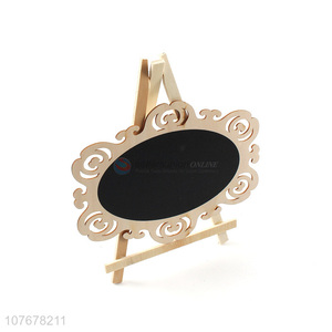 Popular wooden creative oval small blackboard home decoration