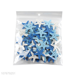 Popular colorful handmade accessories wooden starfish accessories
