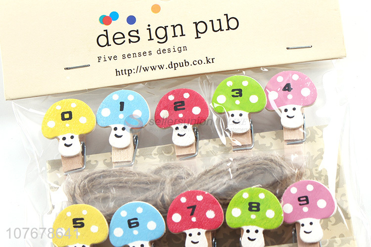 High quality photo clip cartoon digital mushroom wooden small clip