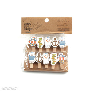 Direct selling home furnishings shop decoration cartoon animal wooden clip