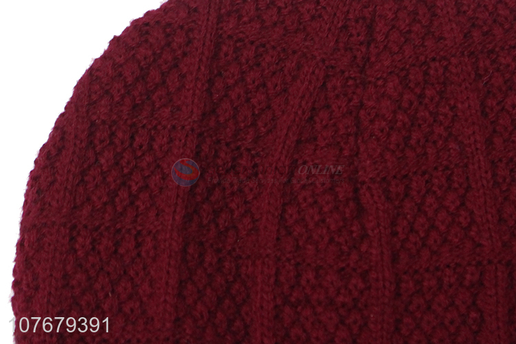 Custom Women Acrylic Knitted Beanie Hat Fashion Winter Hat