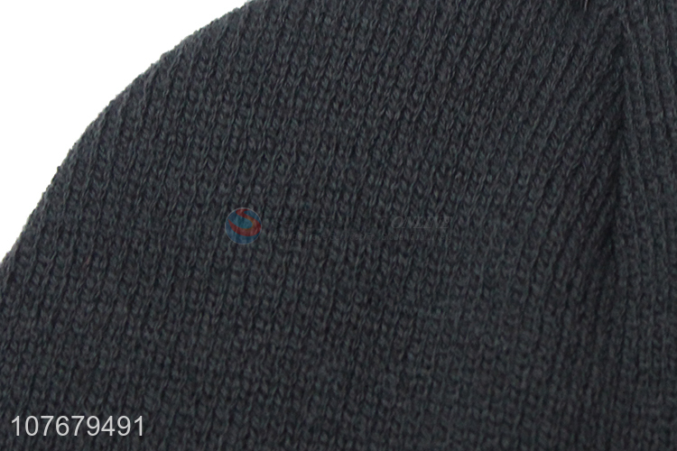 Good Price Acrylic Knitted Beanie Hat With Custom Logo