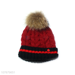Custom Fashion Ladies Winter Hat Outdoor Warm Beanie Cap Knitted Hat