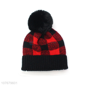Popular Ladies Winter Hat Knitted Hat Beanie Hat With Pom Pom