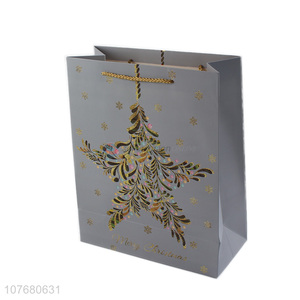 New exquisite packaging bag blue and gray Christmas decoration gift bag