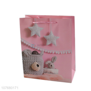 Simple and exquisite pink birthday party decoration gift bag
