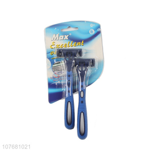 Safety manufacturers face cleaning triple blade razor for men