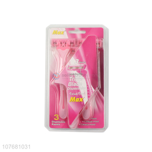 Wholesale low price triple blade disposable razor