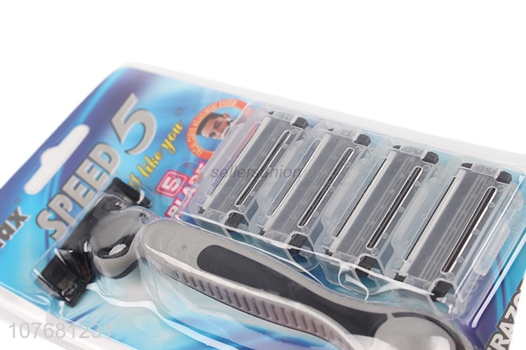 Most popular 5blade shaving razor with pivoting head