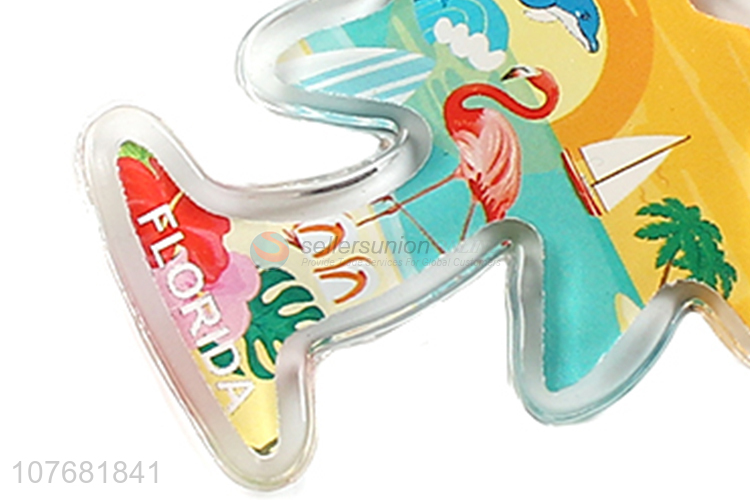 Most popular coconut tree key chain acrylic keyring key ring