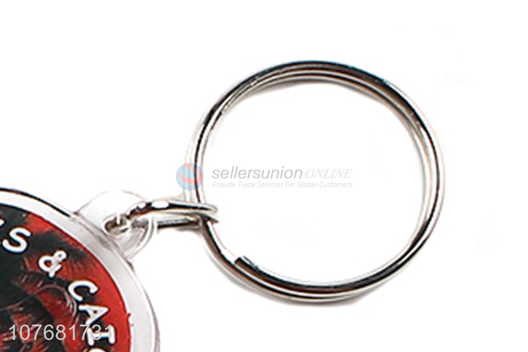 Wholesale beach slipper key chain plastic keychain key ring