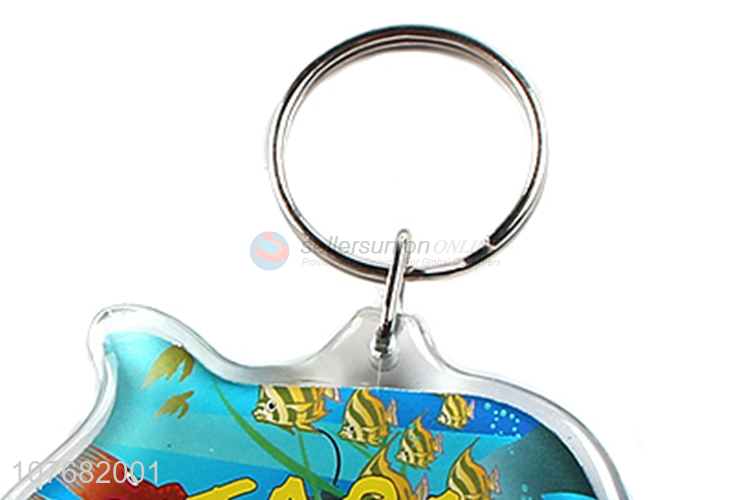 Factory price dolphin key chain acrylic keyring for souvenir