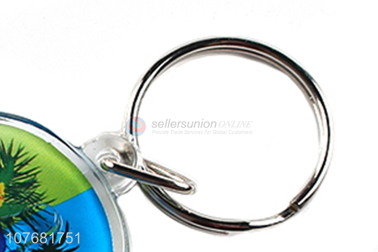 Top seller beach slipper key chain plastic keychain key ring