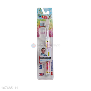 Pink care cleaning toothbrush with portable dustproof toothbrush head cover