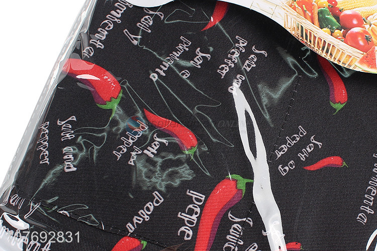 Creative chili pattern kitchen utensils gabardine apron