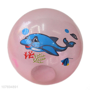 Cheap sticker cartoon inflatable plastic labeling play toy balls 