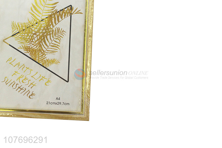 Low price gold plastic picture frame for living room decoration