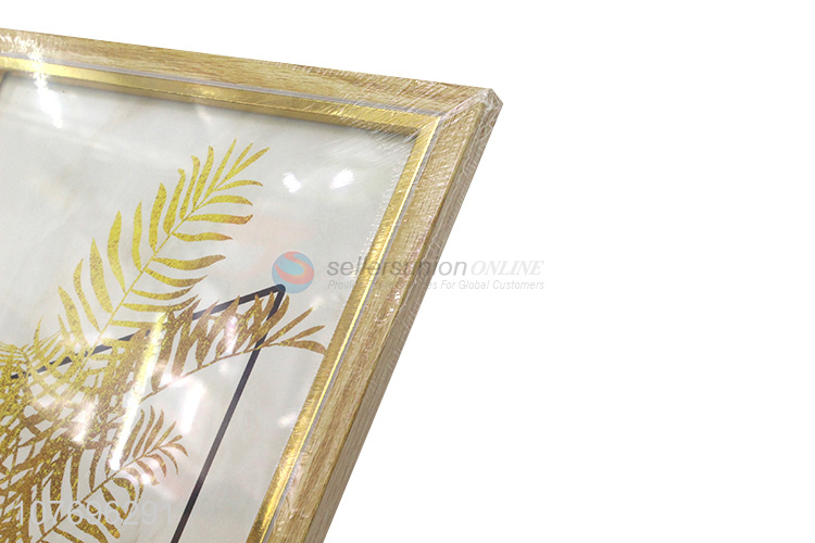 Low price gold plastic picture frame for living room decoration