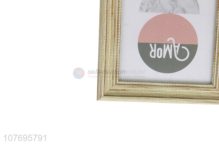 Custom minimalist yellow grid picture frame for home decoration