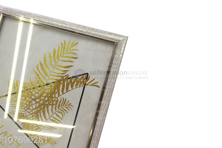 Wholesale tabletop decoration simple design silver plastic photo frame