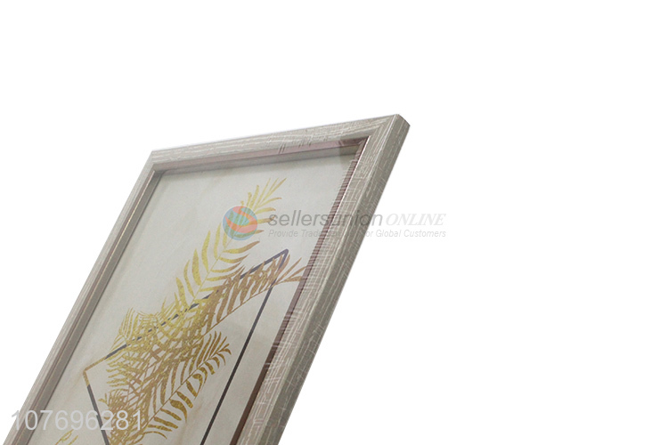 Wholesale tabletop decoration simple design silver plastic photo frame