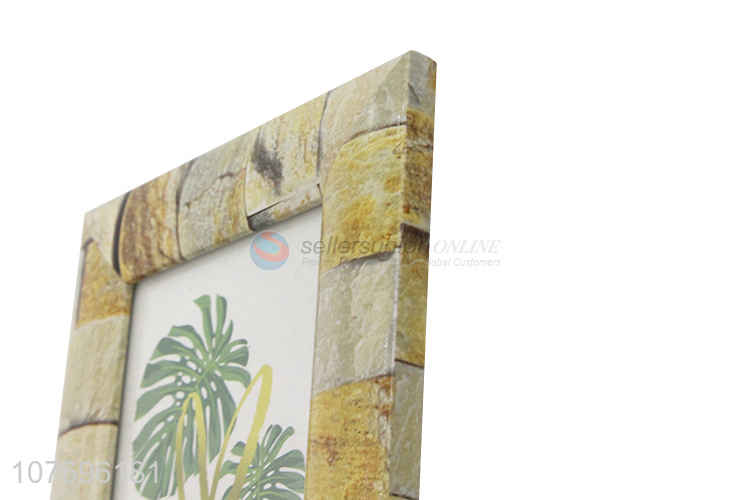 High quality tabletop decoration stone pattern plastic photo frame