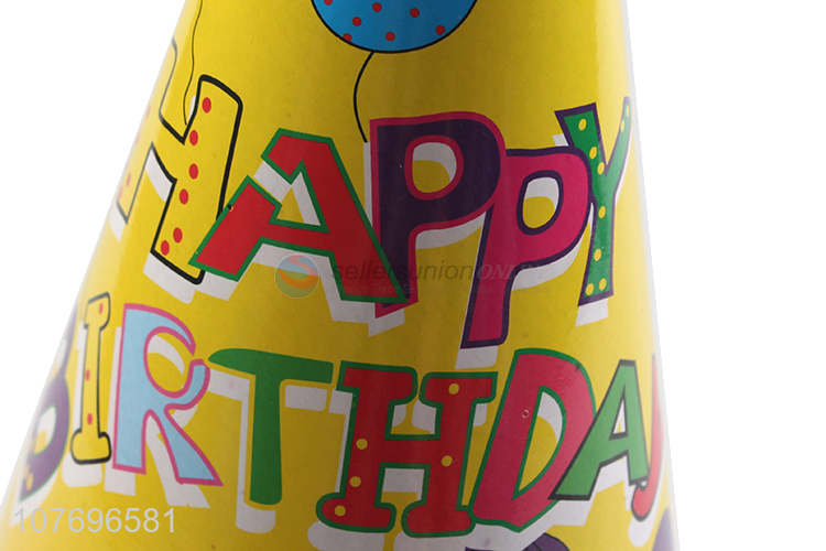 Low price cone paper hat birthday party hat with tassels